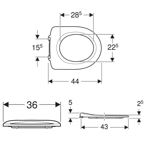 GEBERIT SELNOVA COMFORT WC DASKA ZA INVALIDE  500.340.01.1 2