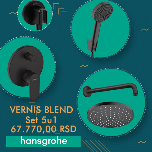  HANSGROHE VERNIS BLEND SET 5 U 1 CRNA MAT 1