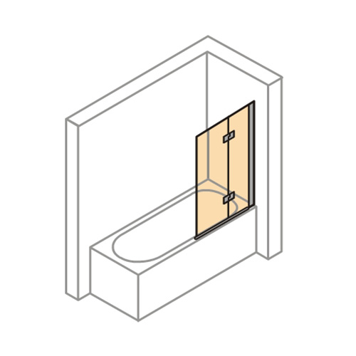 HUPPE 501 DESIGN PURE PARAVAN 100 DESNI ANTI-PLAQUE GLASS  175240.087.322  2