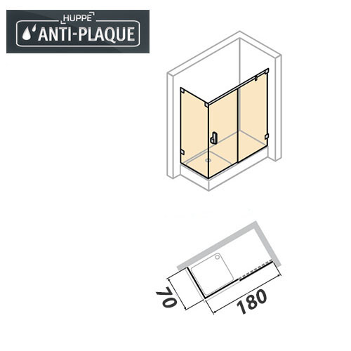 HUPPE VISTA PURE TUŠ KABINA 70x180 DESNA ANTI-PLAQUE GLASS  VT0470C91322  2