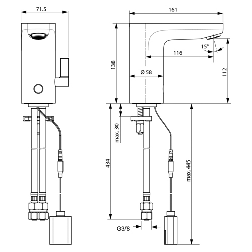 IDEAL STANDARD CERAPLUS SENZORSKA SA MEŠAČEM  A6146AA 4