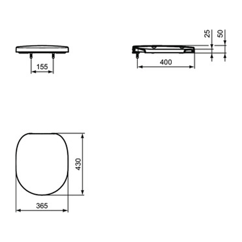 IDEAL STANDARD CONNECT SPACE WC DASKA SOFT CLOSE  E712701 3