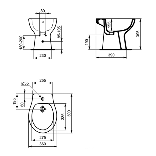 IDEAL STANDARD EUROVIT BIDE  E877401 2