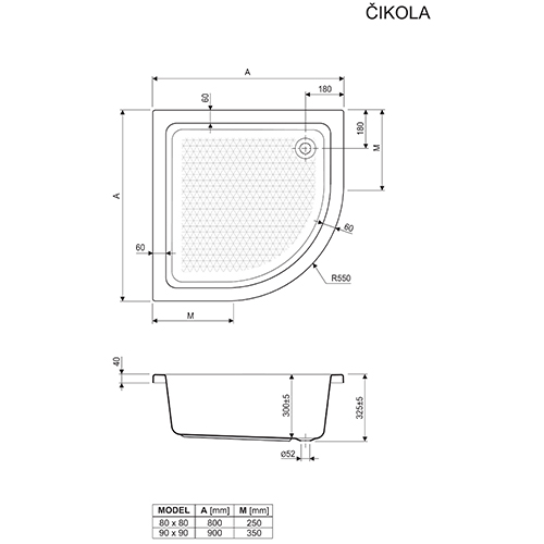 AQUAESTIL TUŠ KADA ČIKOLA R80  6030240 2