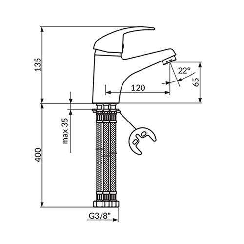 ROSAN KING ZA LAVABO 3 CEVI  J301003 2