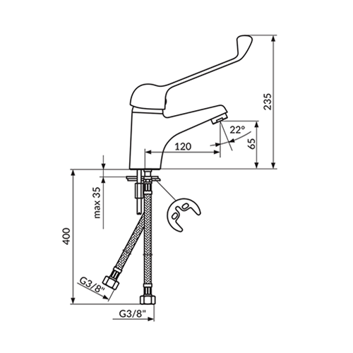 ROSAN KING ZA LAVABO LEKARSKA 2 CEVI  J30L001 2