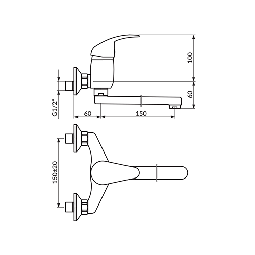 ROSAN KING ZA SUDOPERU ZIDNA 150MM  J321015 2