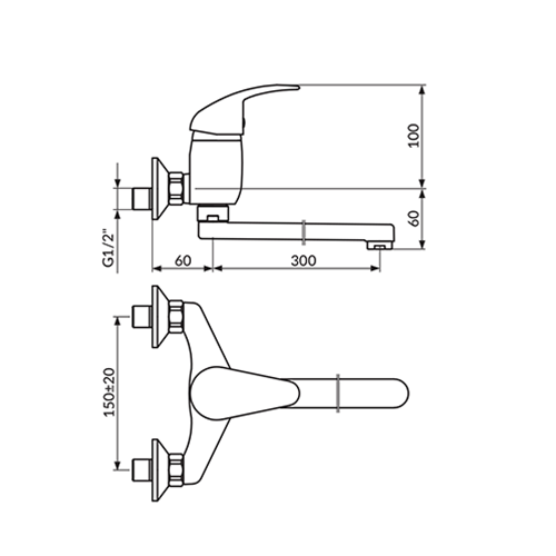 ROSAN KING ZA SUDOPERU ZIDNA 300MM  J321030 2