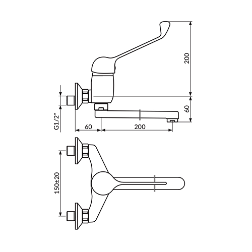 ROSAN KING ZA SUDOPERU LEKARSKA ZIDNA 200MM  J32L001 2