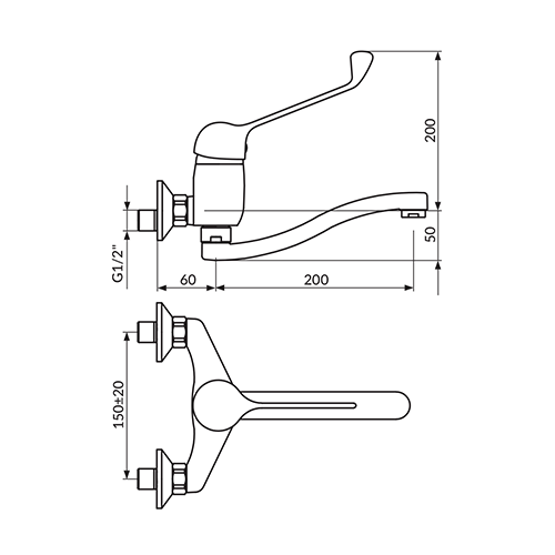 ROSAN KING ZA SUDOPERU LEKARSKA ZIDNA 200MM - S  J32L002 2