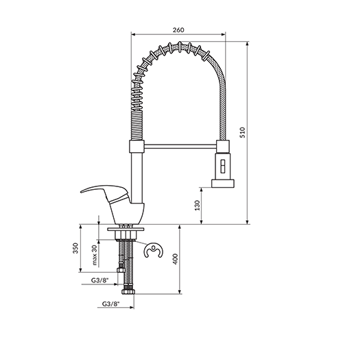 ROSAN KING ZA SUDOPERU POLUPROFESIONALNA 3 CEVI  J389003 2