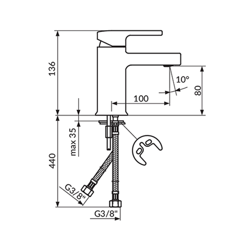 ROSAN B/2 ZA LAVABO  JB30101 2