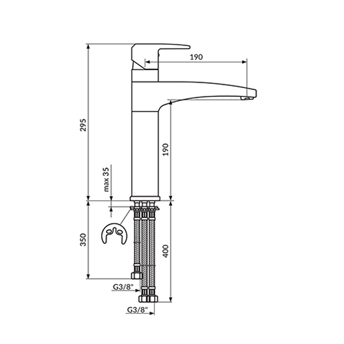 ROSAN CUBO ZA SUDOPERU FIKSNA 3 CEVI  JC38103 2