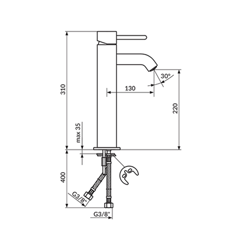 ROSAN DARK BATERIJA ZA LAVABO-VISOKA  JD30109 2