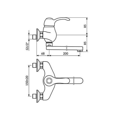 ROSAN JAFFAR ZA SUDOPERU ZIDNA 200MM  JF32120 2