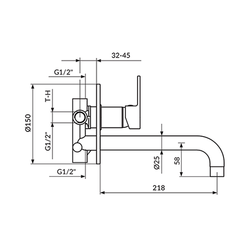 ROSAN MISTIQUE ZIDNA ZA LAVABO 230MM  JM31402 2