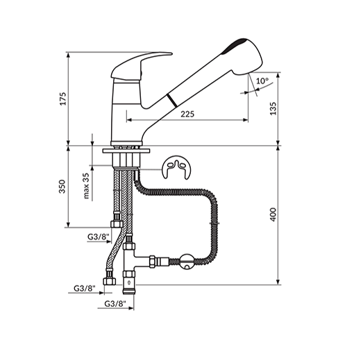 ROSAN NEXUS ZA SUDOPERU FRIZERSKA 3 CEVI  JN38503 2