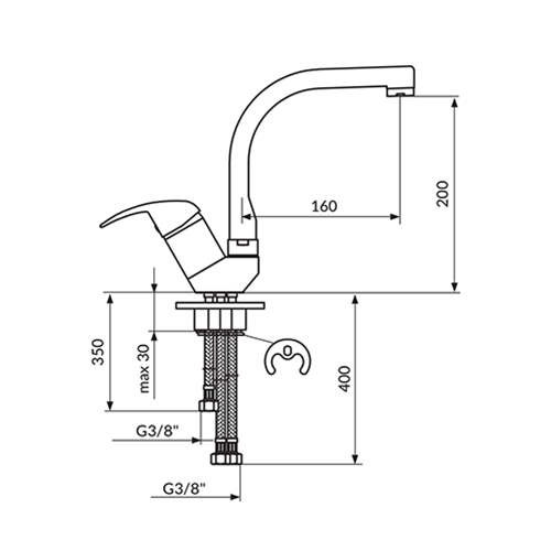 ROSAN PERLA ZA SUDOPERU OVALNA 180MM SA 3 CEVI  JP382203 2