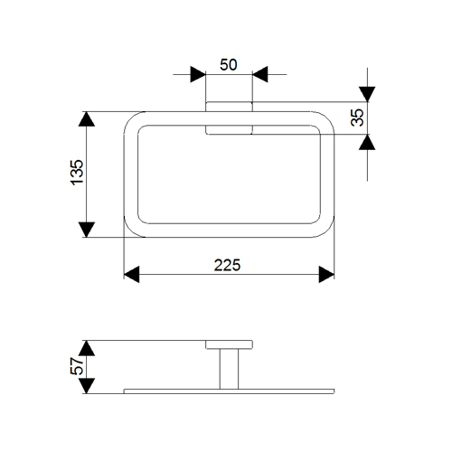 ROSAN QUADRO DRŽAČ PEŠKIRA - PRSTEN  JQ903 2