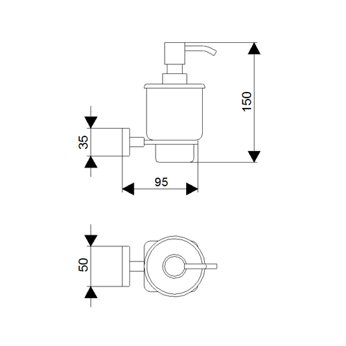 ROSAN QUADRO DOZATOR ZA TEČNI SAPUN  JQ910 2