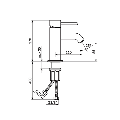 ROSAN ZERRO ZA LAVABO 2 CEVI  JZ30101 2