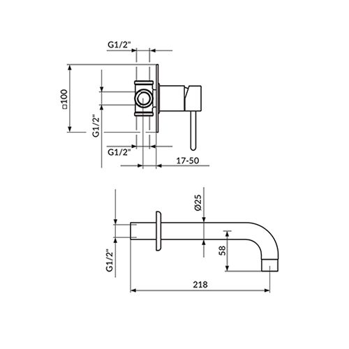 ROSAN ZERRO ZA LAVABO UGRADNA 230MM  JZ31401 2