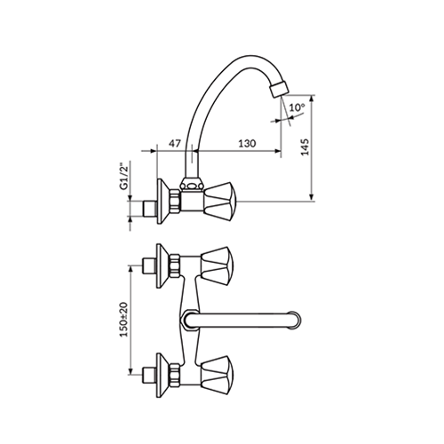 ROSAN KLASIK ZA SUDOPERU 130MM - J  K03113 2