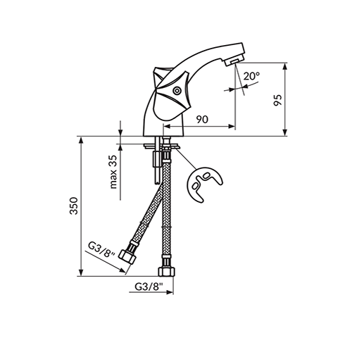 ROSAN KLASIK ZA LAVABO  K21101 2