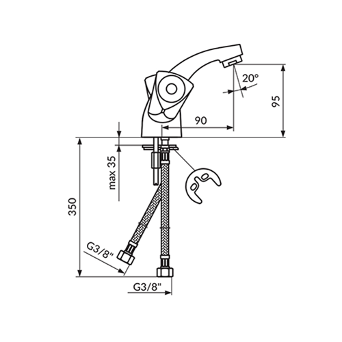 ROSAN KLASIK FUMME ZA LAVABO  KF21101 2