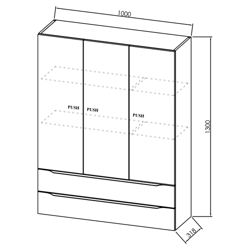 KOLPA SAN MALAYA ORMARIĆ SA VRATIMA I FIOKAMA M 1301/1000 BEŽ  573770 2