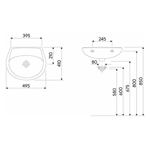 KOLO IDOL LAVABO 500 BEZ RUPE  M11050000 2