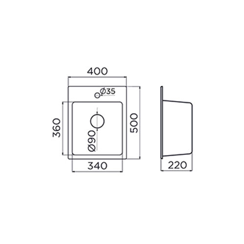 SUDOPERA METALAC GRANIT xQUADRO 40 CRNA 400x500 152981 3