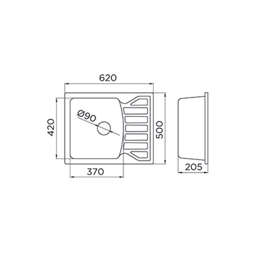 SUDOPERA METALAC GRANIT xQUADRO M CRNA 620x500 144118 2