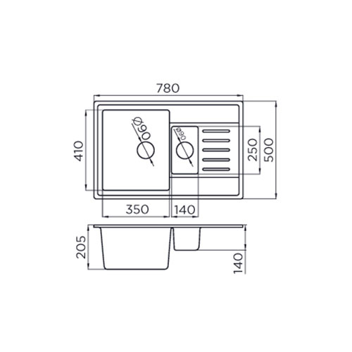 SUDOPERA METALAC GRANIT xQUADRO PLUS 1.5D CRNA 158549 2