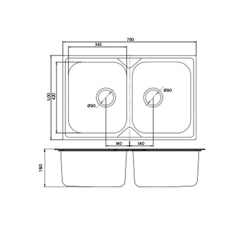 SUDOPERA METALAC INOX NERA PRAKTIK 2D Ø90  187961 2