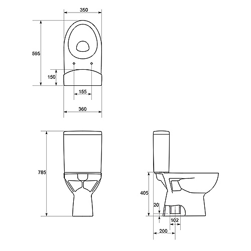 CERSANIT PARVA MONOBLOK SIMPLON + DASKA  K27-003 3