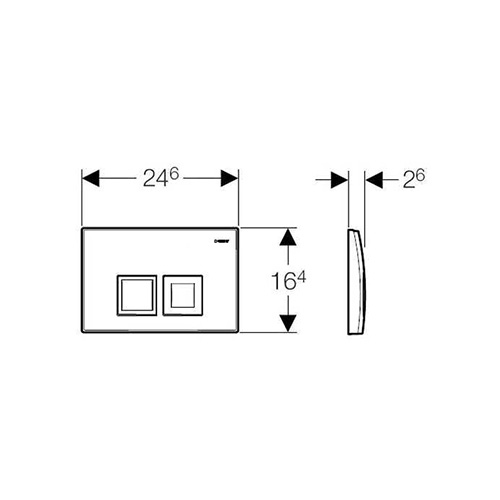 GEBERIT TIPKA DELTA 50 BELA  115.135.11.1 2