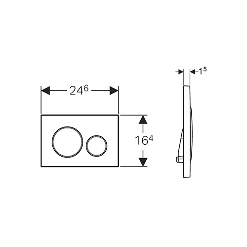 GEBERIT TIPKA SIGMA 20 HROM SJAJ/HROM MAT  115.882.KH.1 2