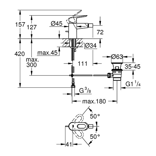 GROHE BAULOOP ZA BIDE  23338000 2