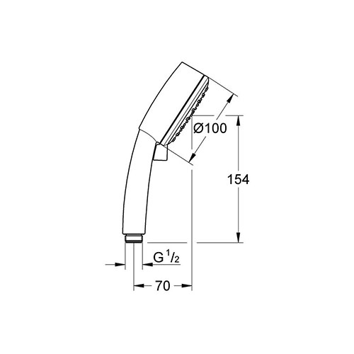 GROHE TEMPESTA COSMOPOLITAN TUŠ RUČICA SA 2 VRSTE MLAZA 100MM  27571000 2