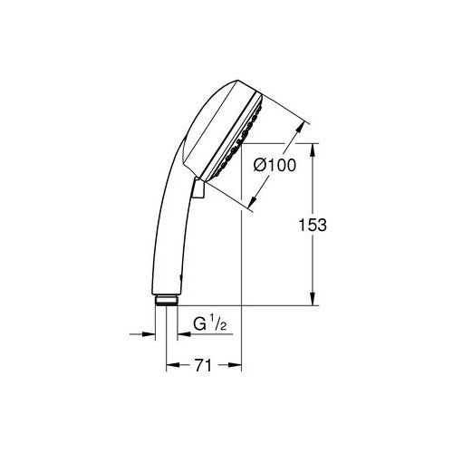 GROHE TEMPESTA COSMOPOLITAN TUŠ RUČICA SA 3 VRSTE MLAZA 100MM  27572001 2