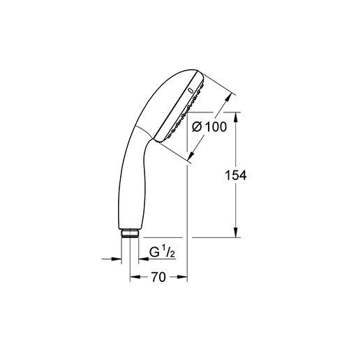 GROHE TEMPESTA TUŠ RUČICA SA 2 VRSTE MLAZA  27597000 2