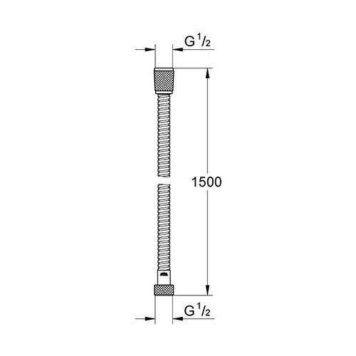 GROHE TUŠ CREVO HROM METAL 1,5M  28105000 2