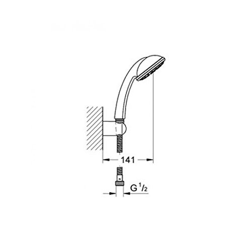 GROHE TEMPESTA TUŠ SET SA DRŽAČEM  28676001 2