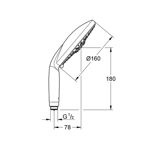 GROHE RAINSHOWER TUŠ RUČICA SA 4 VRSTE MLAZA  28765000 2