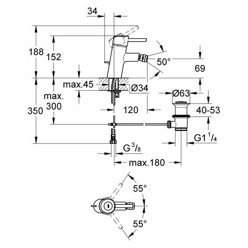 GROHE CONCETTO ZA BIDE  32208000 2