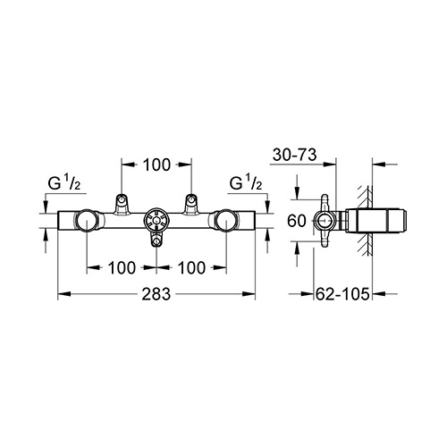 GROHE ATRIO UGRADNO TELO ZIDNE BATERIJE  32706000 2