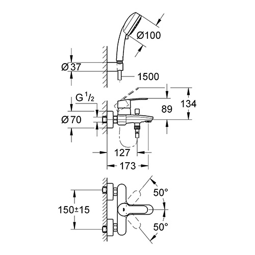 GROHE EUROSTYLE COSMOPOLITAN ZA KADU  33592002 2