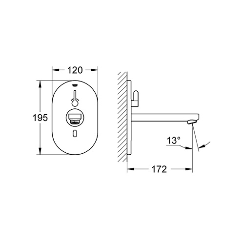 GROHE EUROSMART COSMOPOLITAN MASKA ZA LAVABO SENZORSKA  36315000     2