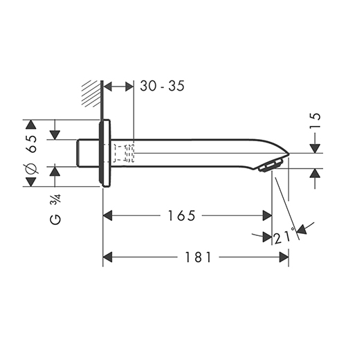 HANSGROHE METRIS IZLIV ZA KADU  31494000 2